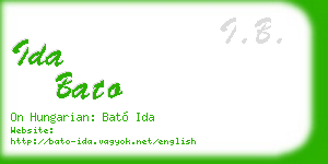 ida bato business card